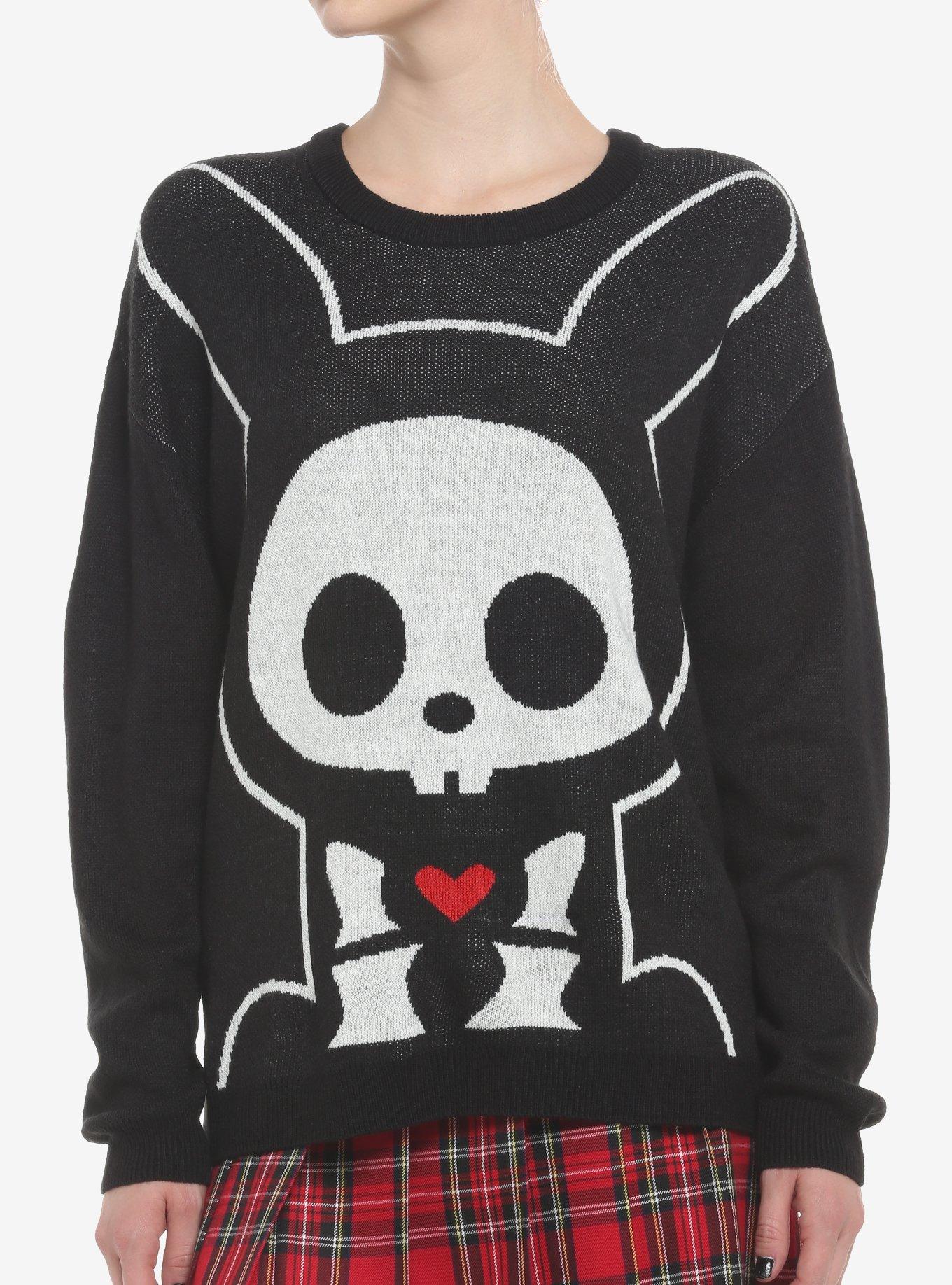 Skelanimals Jack The Rabbit Intarsia Girls Sweater, MULTI, hi-res