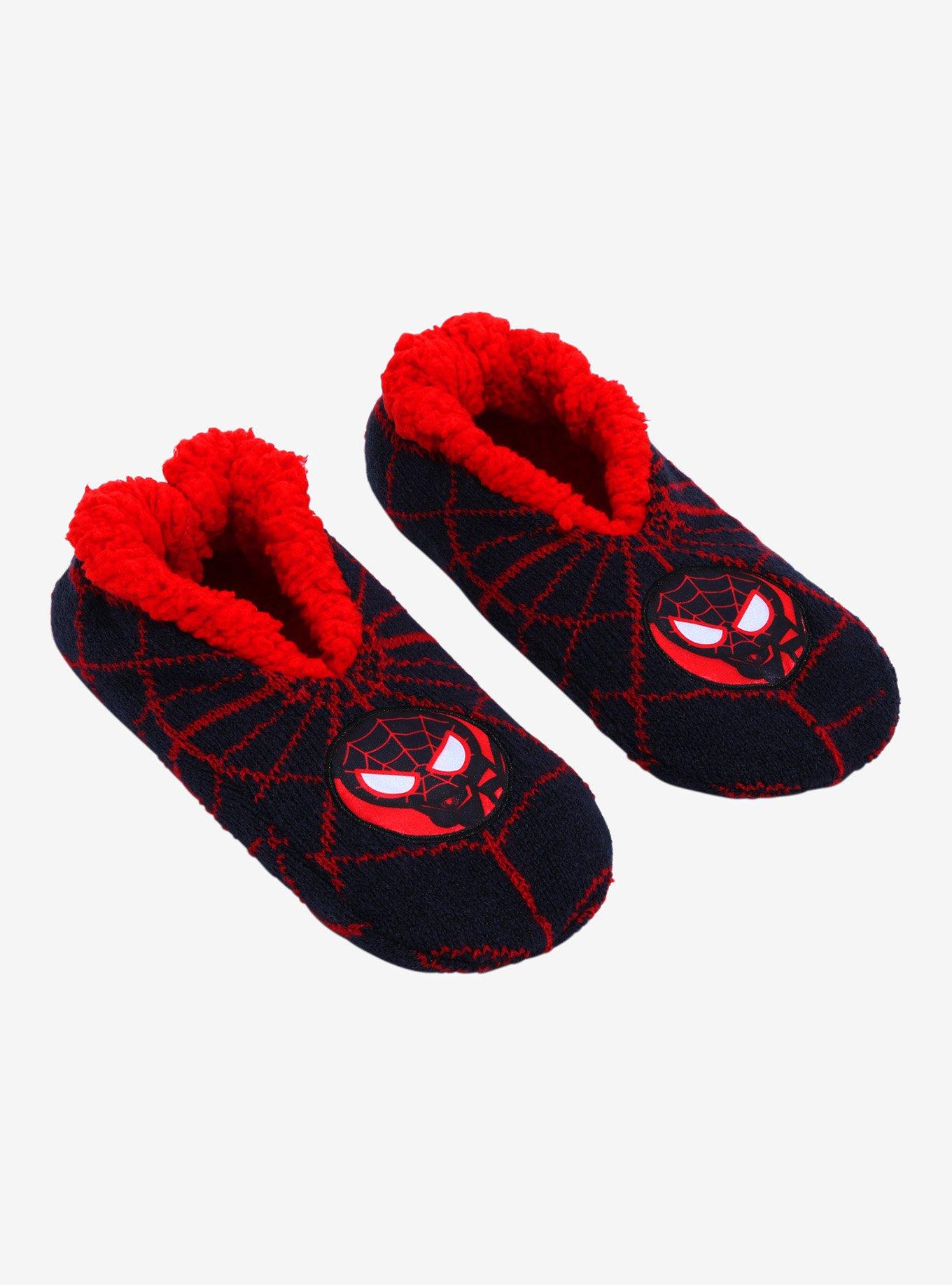 Marvel Spider-Man Miles Morales Chibi Miles Slipper Socks - BoxLunch Exclusive, , hi-res