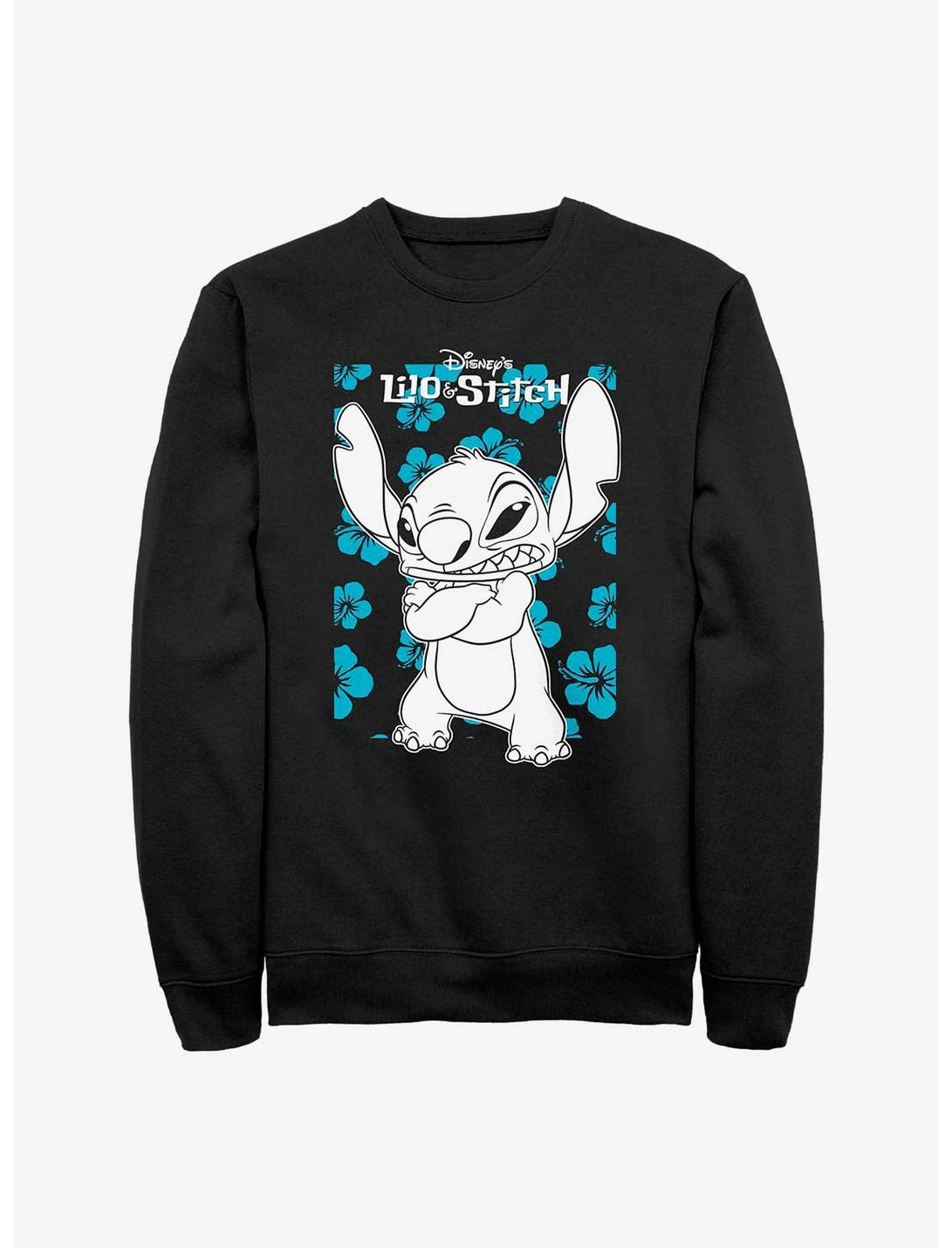 Disney Lilo & Stitch Angry Sweatshirt, BLACK, hi-res