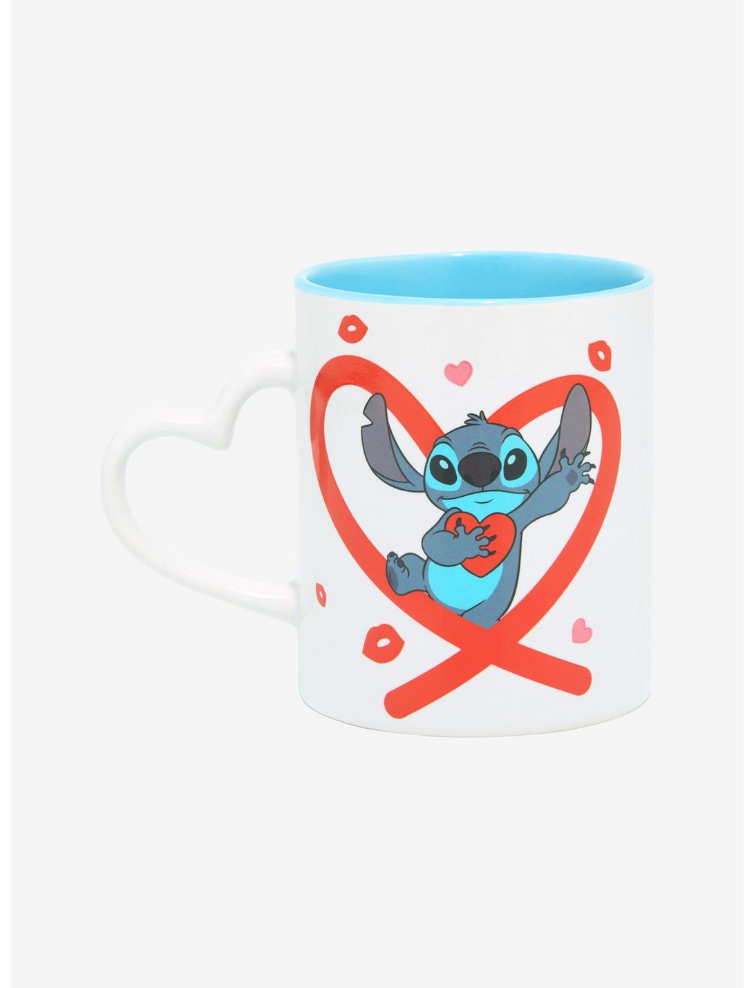 Disney Lilo & Stitch Couple Heart Handle Mug, , hi-res