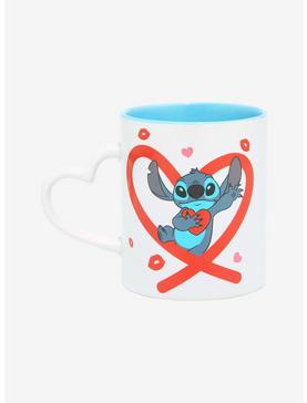Disney Lilo & Stitch Couple Heart Handle Mug, , hi-res