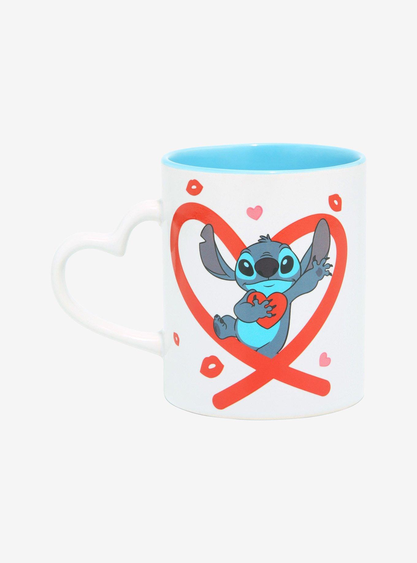 Disney Lilo & Stitch Couple Heart Handle Mug, , hi-res