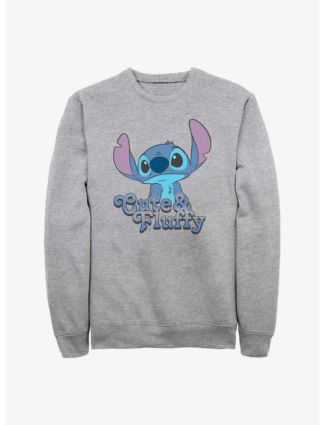 Disney Lilo & Stitch Cute & Fluffy Stitch Sweatshirt, ATH HTR, hi-res
