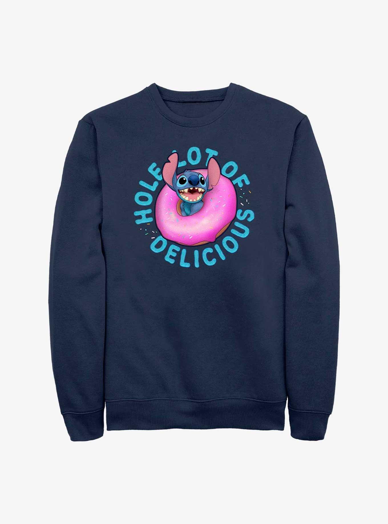 Disney Lilo & Stitch Hole Lot Of Delicious Sweatshirt, NAVY, hi-res