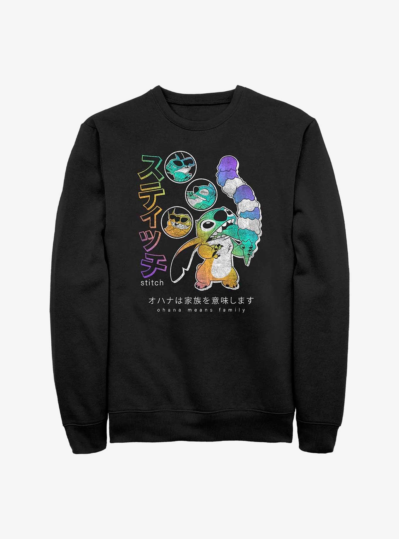 Disney Lilo & Stitch Kanji Ice Cream Stitch Sweatshirt, , hi-res