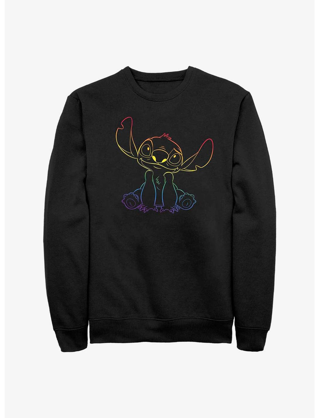 Disney Lilo & Stitch Pride Stitch Sweatshirt, BLACK, hi-res