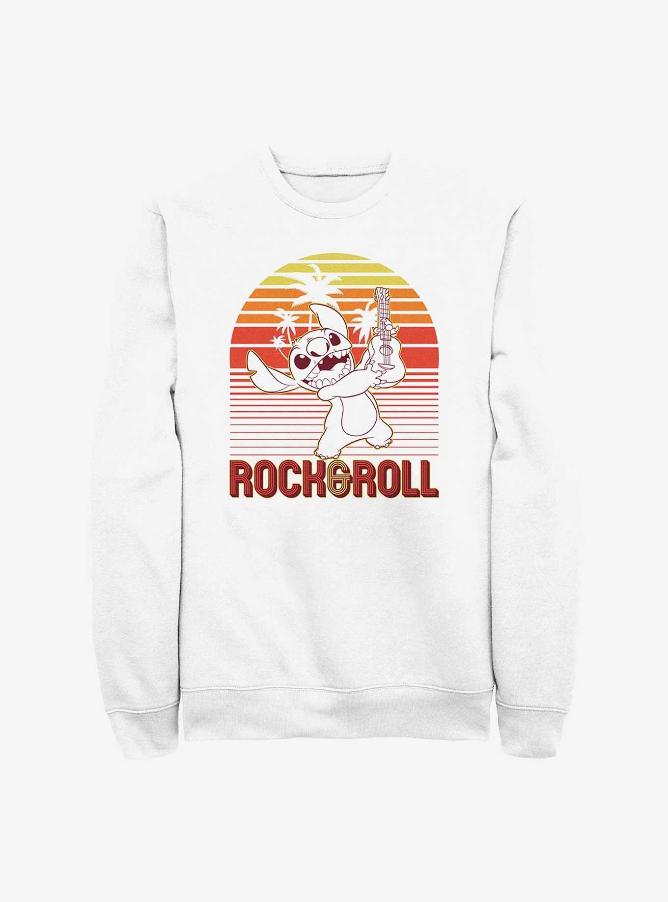 Disney Lilo & Stitch Rock And Roll Stitch Sweatshirt, WHITE, hi-res