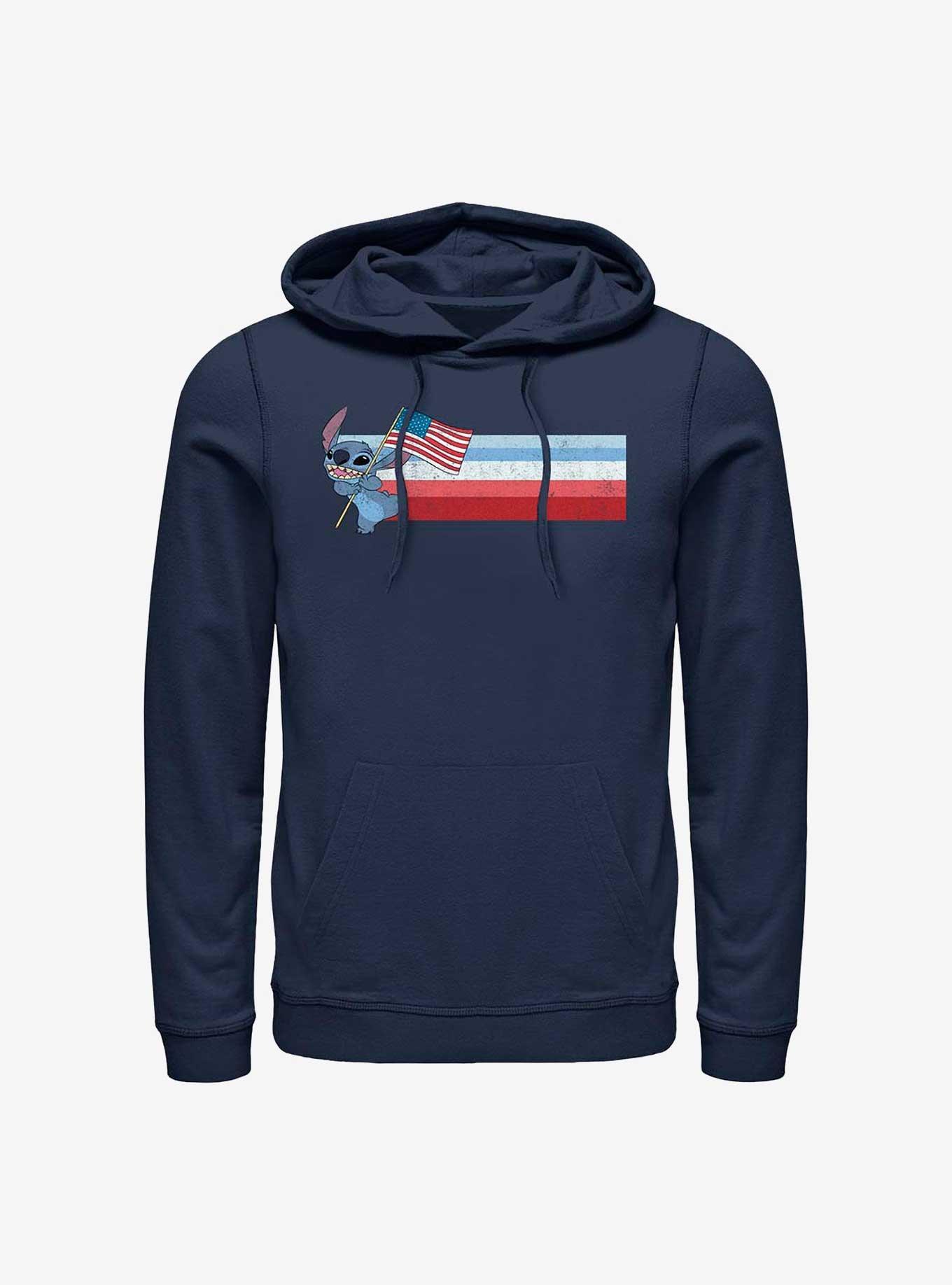 Disney Lilo & Stitch American Flag Stitch Hoodie, , hi-res