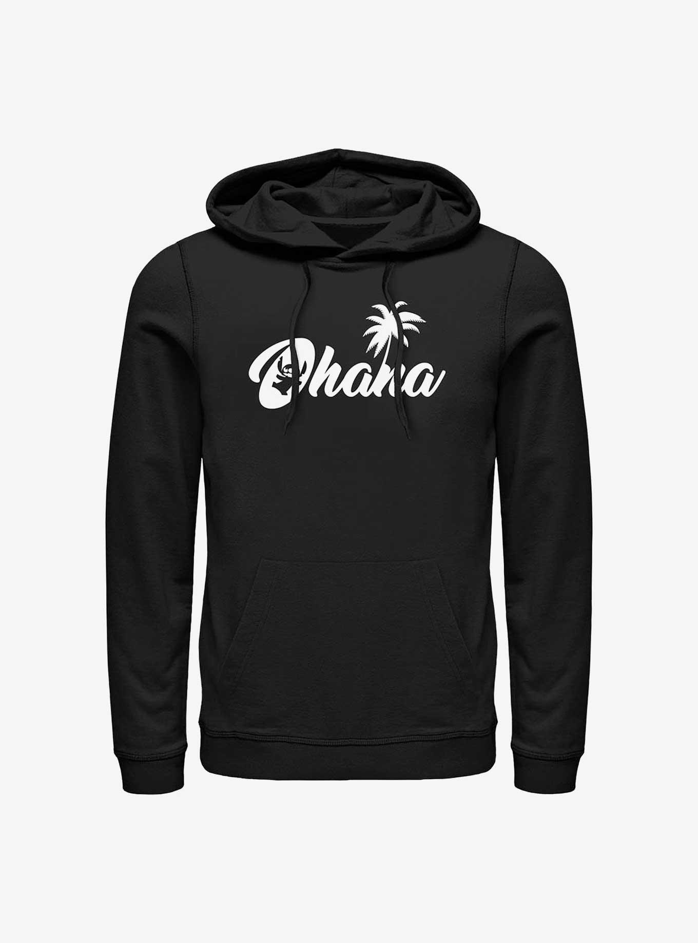 Disney Lilo & Stitch Silhouette Ohana Hoodie, BLACK, hi-res
