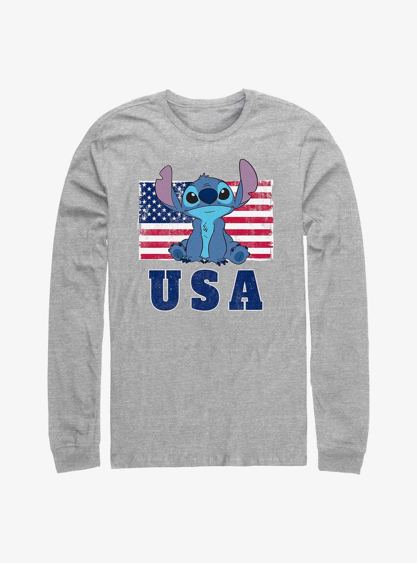 Disney Lilo & Stitch USA Stitch Long-Sleeve T-Shirt, , hi-res