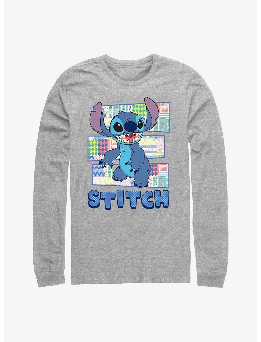 Disney Lilo & Stitch Character Shirt With Pattern Long-Sleeve T-Shirt, ATH HTR, hi-res