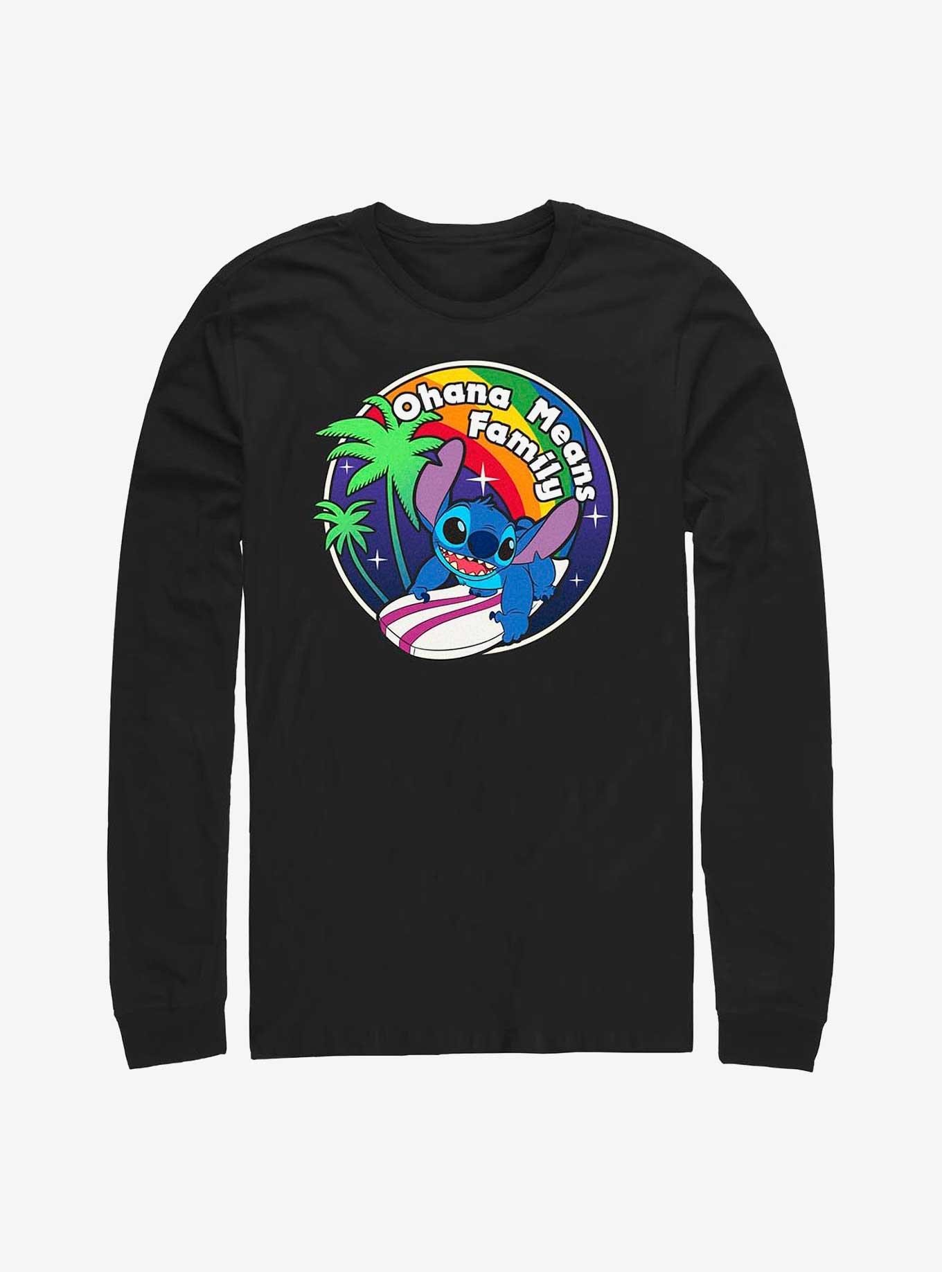 Disney Lilo & Stitch Rainbow Ohana Long-Sleeve T-Shirt, , hi-res