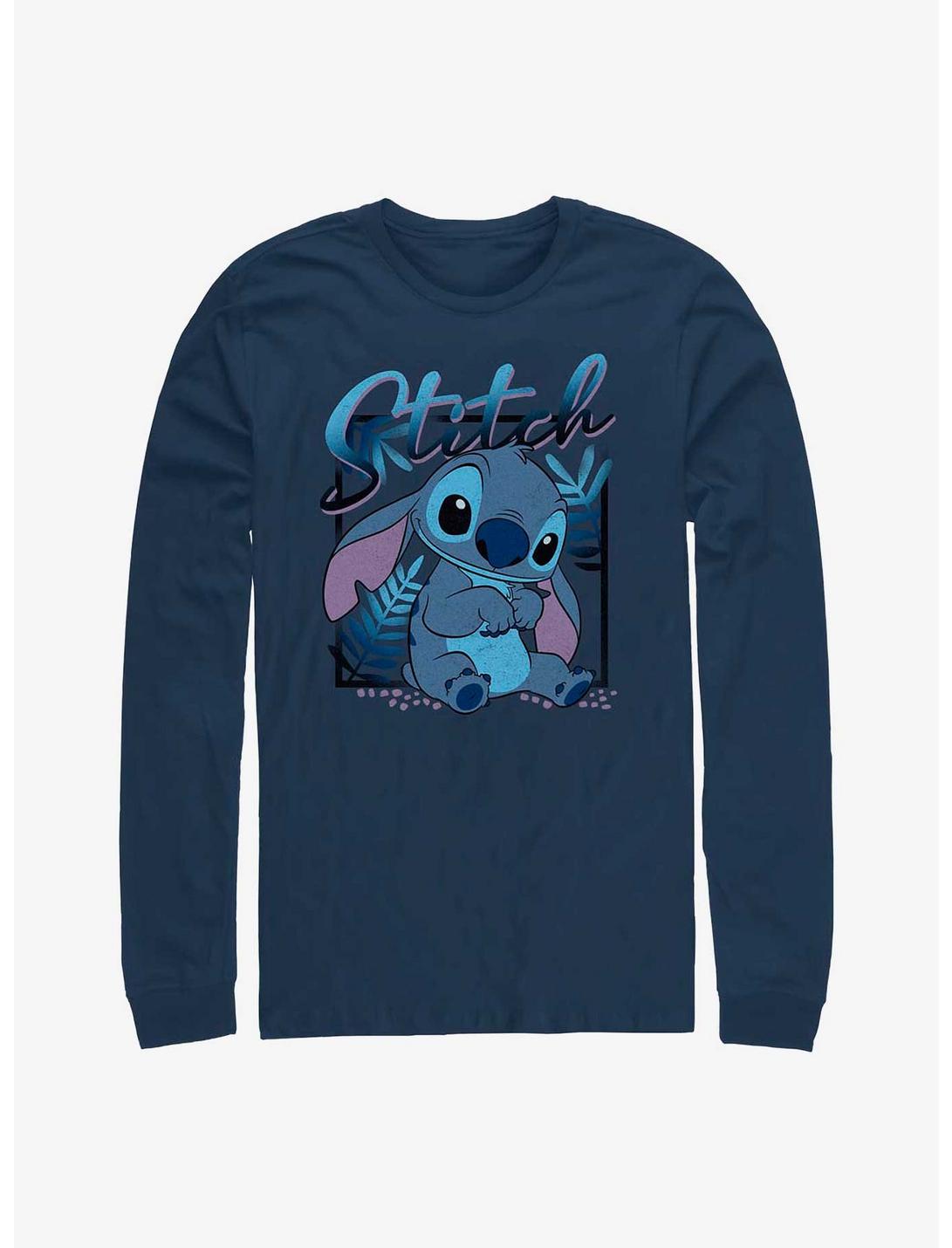 Disney Lilo & Stitch Square Long-Sleeve T-Shirt, NAVY, hi-res