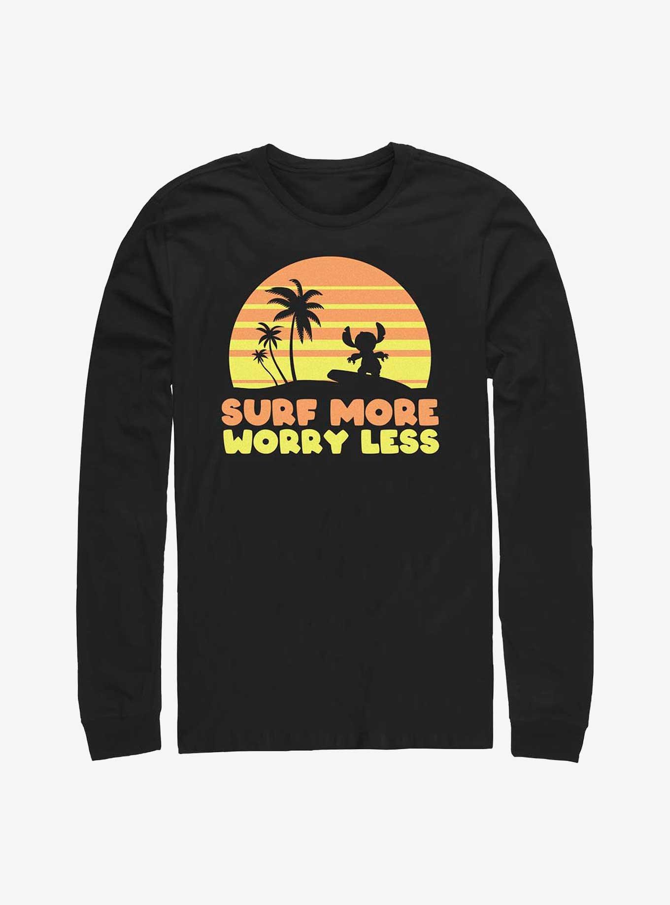 Disney Lilo & Stitch Surf More Worry Less Long-Sleeve T-Shirt, , hi-res