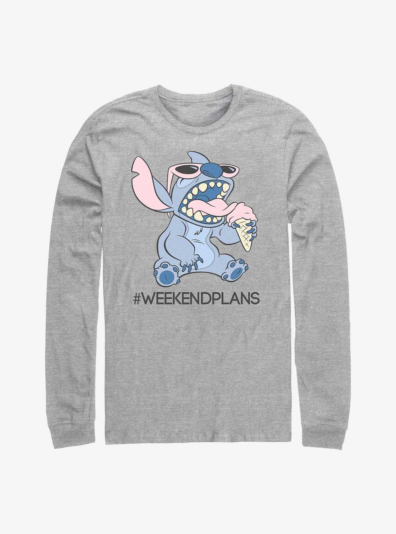 Disney Lilo & Stitch Weekend Plans Long-Sleeve T-Shirt, ATH HTR, hi-res