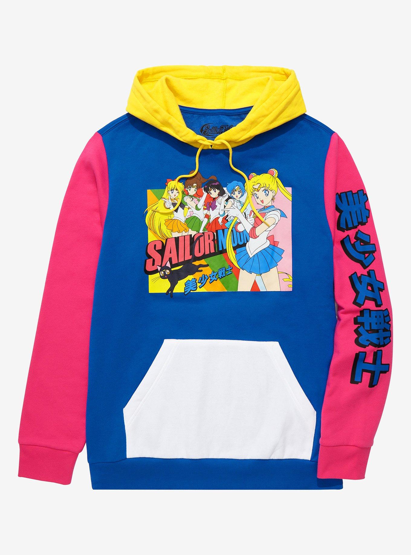 Pretty Guardian Sailor Moon Sailor Guardians Group Portrait Color Block Hoodie BoxLunch Exclusive