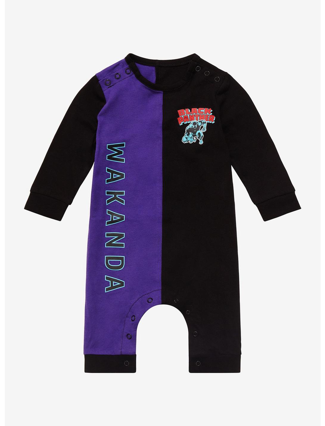 Marvel Black Panther Wakanda Infant One-Piece - BoxLunch Exclusive, BLACK, hi-res