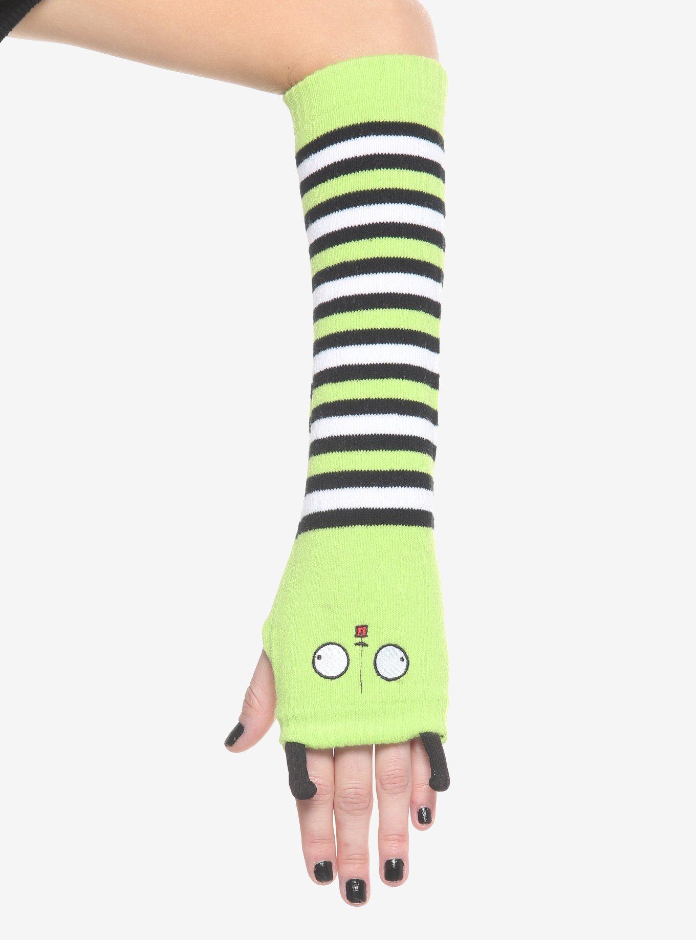 Invader Zim GIR Stripe Arm Warmers, , hi-res