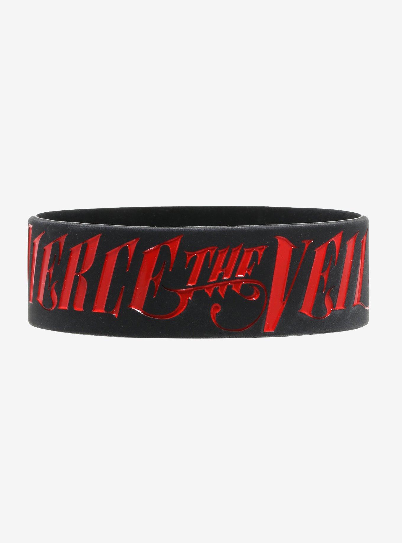 Pierce The Veil Red Logo Rubber Bracelet, , hi-res