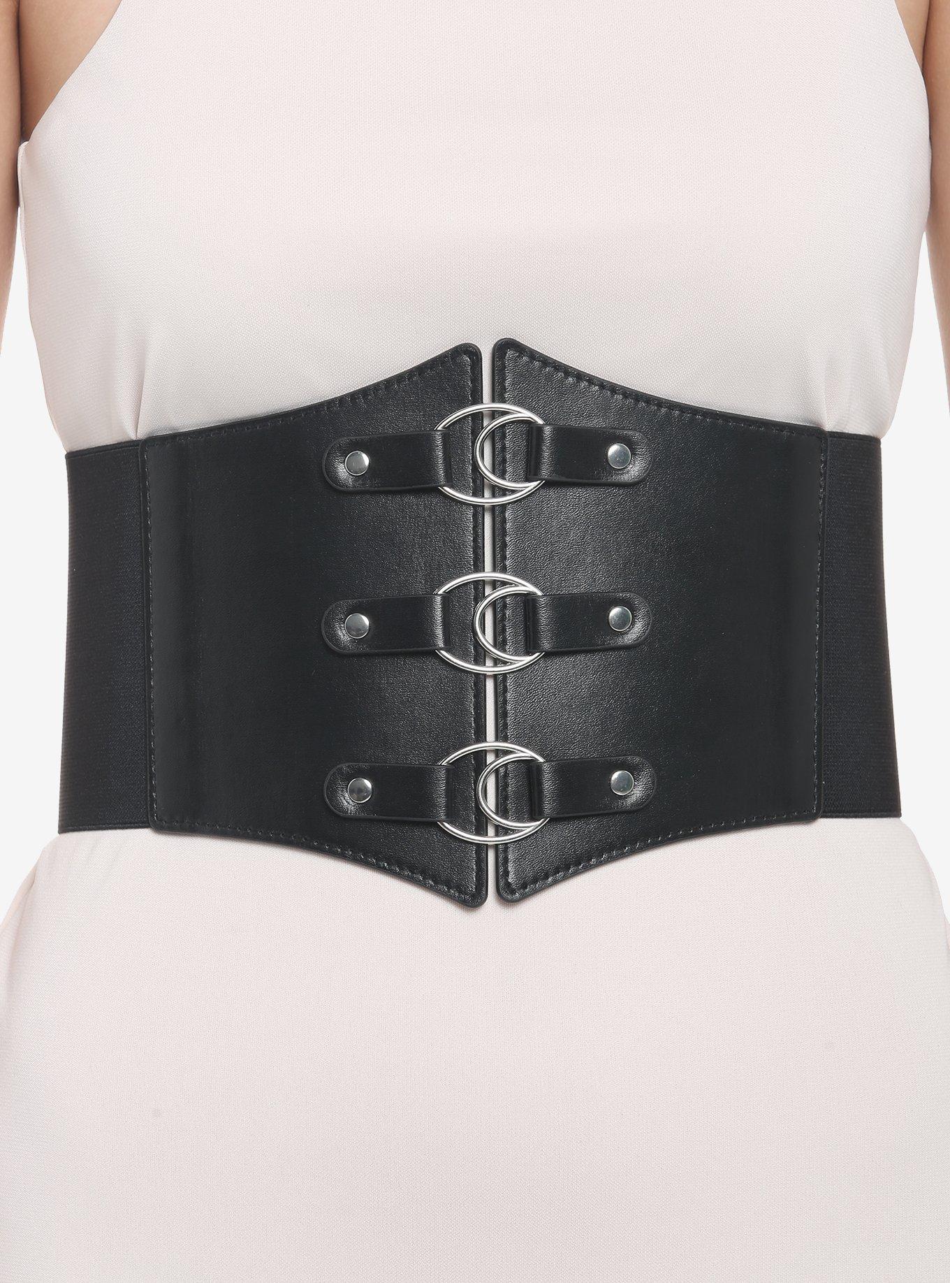 Black Moon Buckle Corset Hot Topic