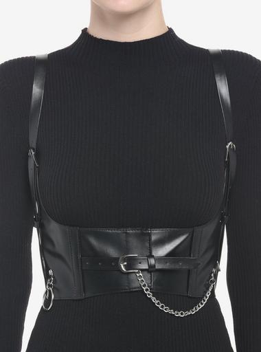 NWT Black Faux Leather Harness, 32 Zara | Accessories | Nwt Black Faux Leather Harness 32  main image 4