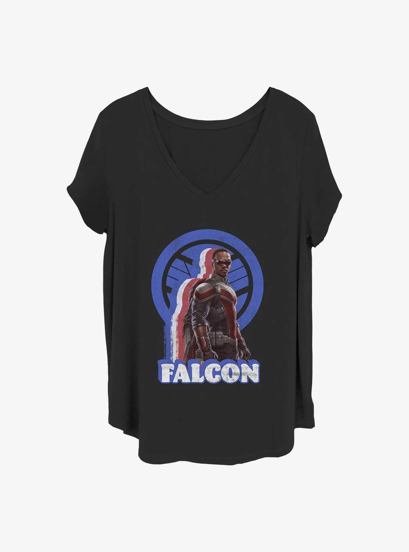 Marvel The Falcon and the Winter Soldier Distressed Falcon Girls T-Shirt Plus Size, , hi-res