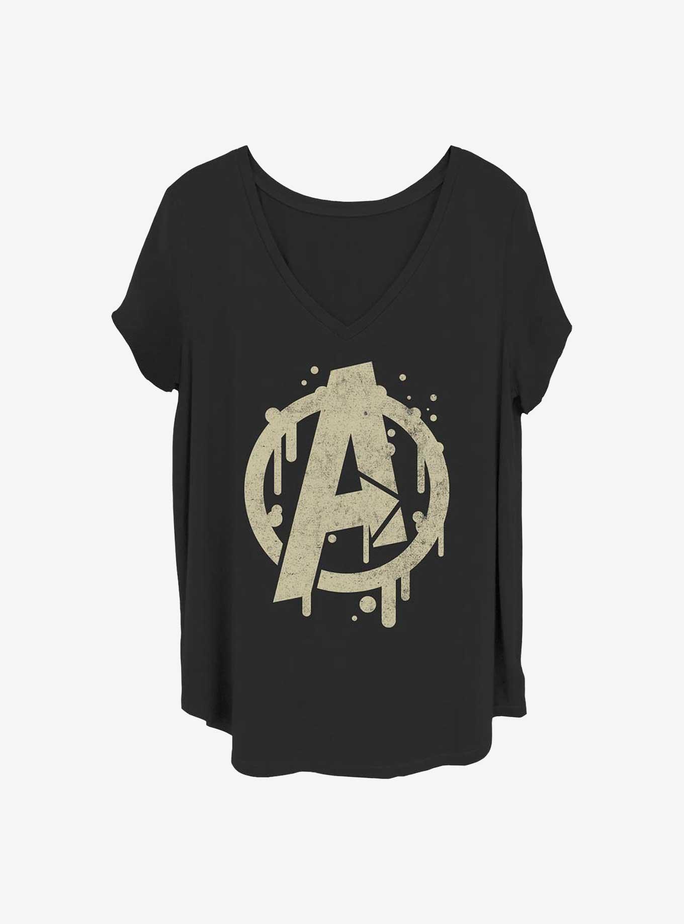 Marvel The Avengers Paint Drip Girls T-Shirt Plus