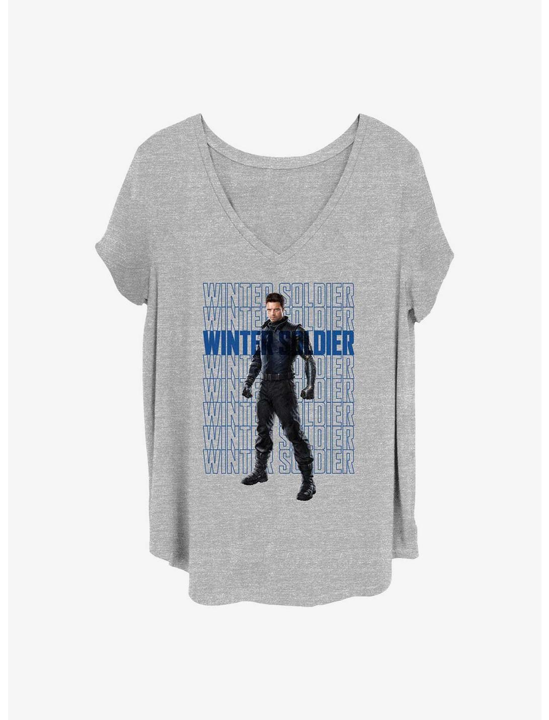 Marvel The Falcon and the Winter Soldier Bucky Girls T-Shirt Plus Size, HEATHER GR, hi-res
