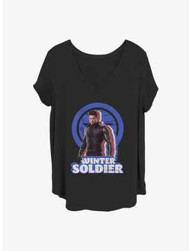 Marvel The Falcon and the Winter Soldier Distressed Winter Soldier Girls T-Shirt Plus Size, , hi-res