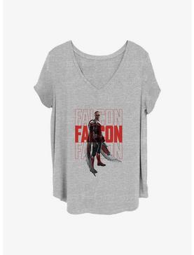 Marvel The Falcon and the Winter Soldier Falcon Girls T-Shirt Plus Size, HEATHER GR, hi-res