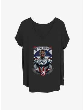 Marvel The Falcon and the Winter Soldier Captain America Girls T-Shirt Plus Size, , hi-res