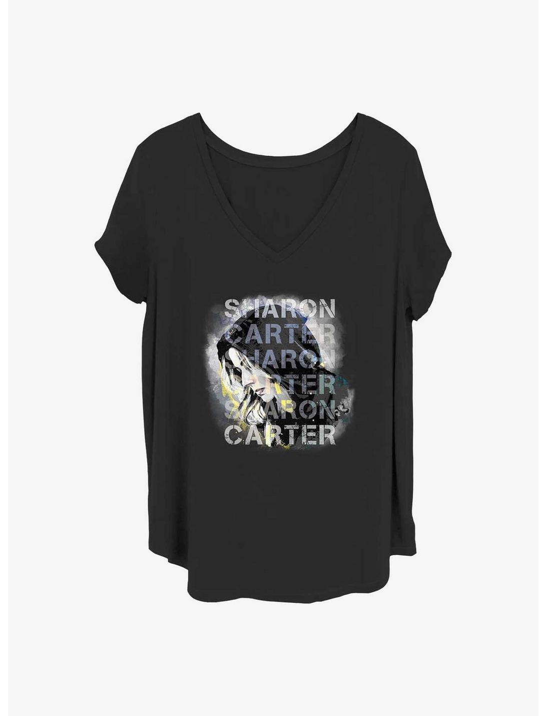Marvel The Falcon and the Winter Soldier Carter Overlay Girls T-Shirt Plus Size, BLACK, hi-res