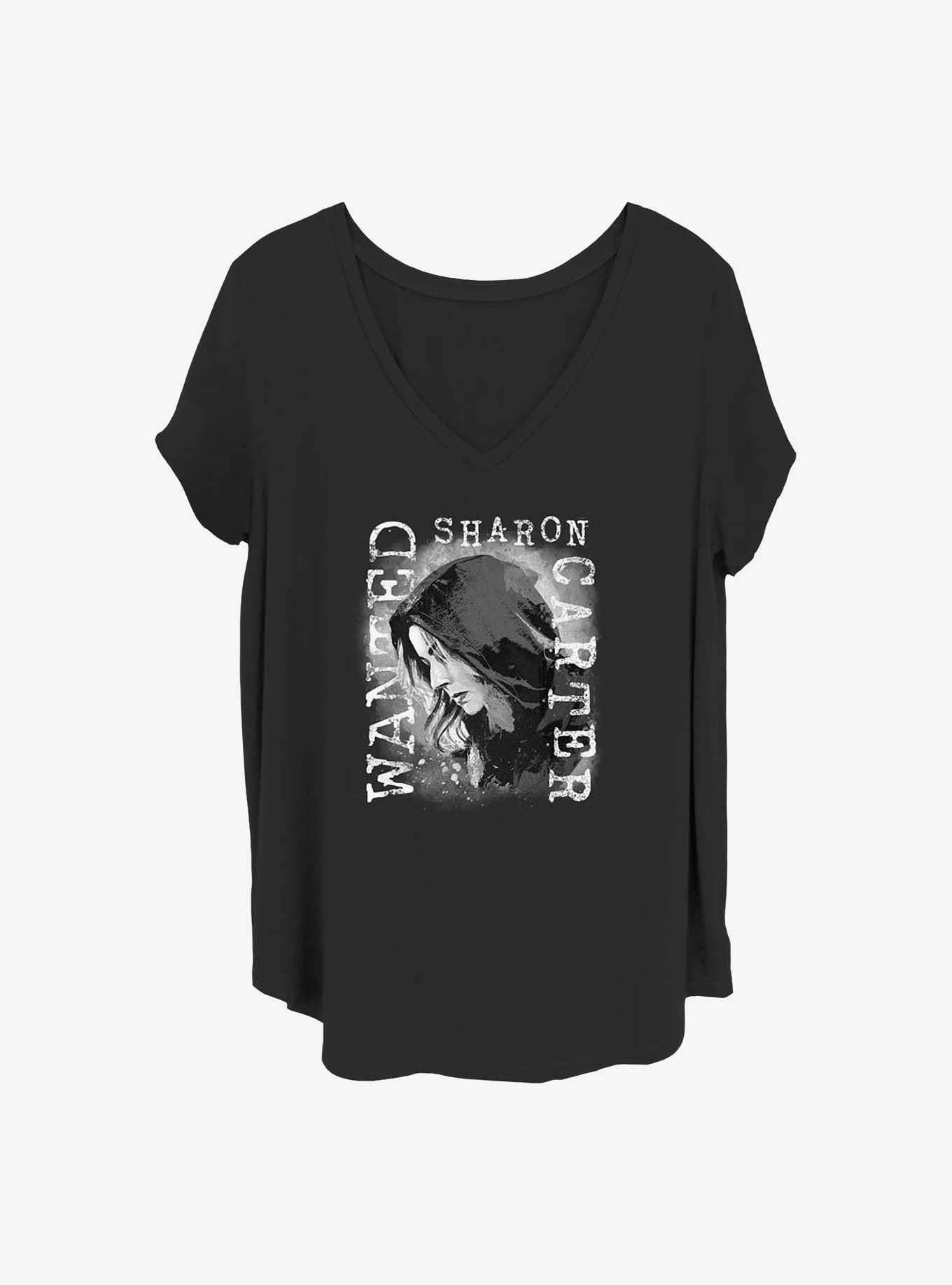 Marvel The Falcon and the Winter Soldier Carter Profile Girls T-Shirt Plus Size, BLACK, hi-res
