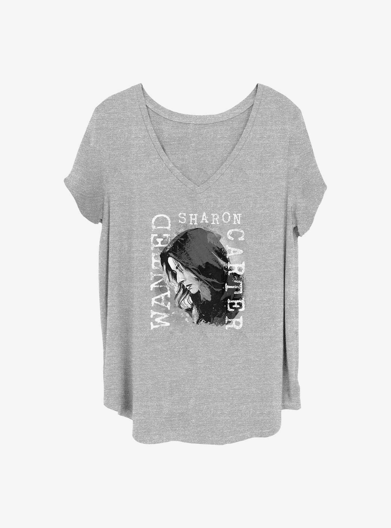 Marvel The Falcon and the Winter Soldier Carter Profile Girls T-Shirt Plus Size, HEATHER GR, hi-res