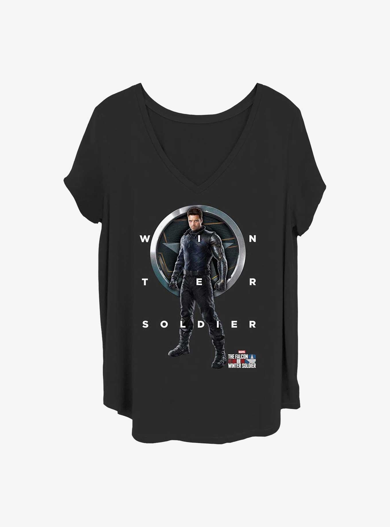 Marvel The Falcon and the Winter Soldier Grid Text Girls T-Shirt Plus Size, , hi-res
