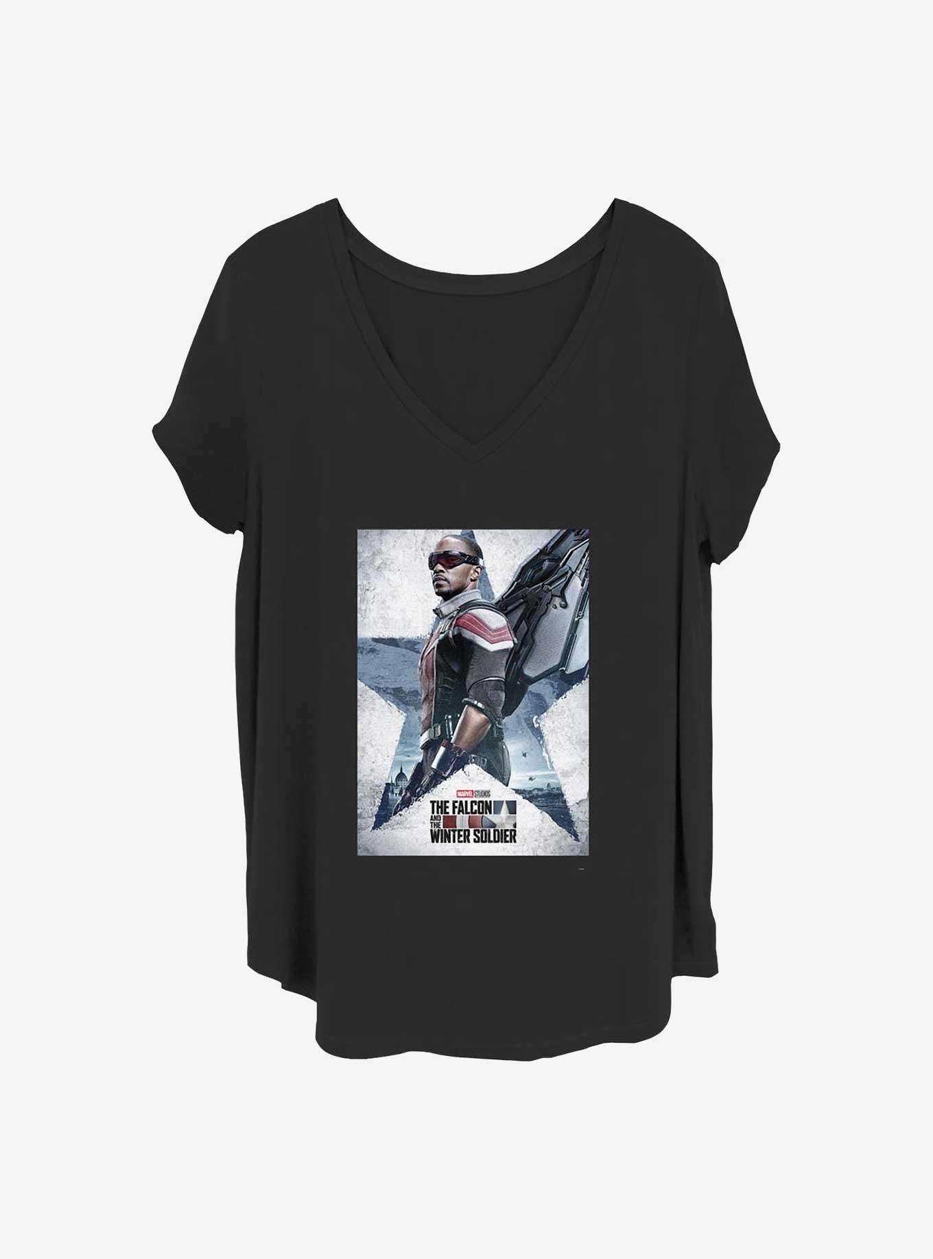 Marvel The Falcon and the Winter Soldier Falcon Poster Girls T-Shirt Plus Size, , hi-res