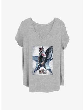 Marvel The Falcon and the Winter Soldier Falcon Poster Girls T-Shirt Plus Size, HEATHER GR, hi-res