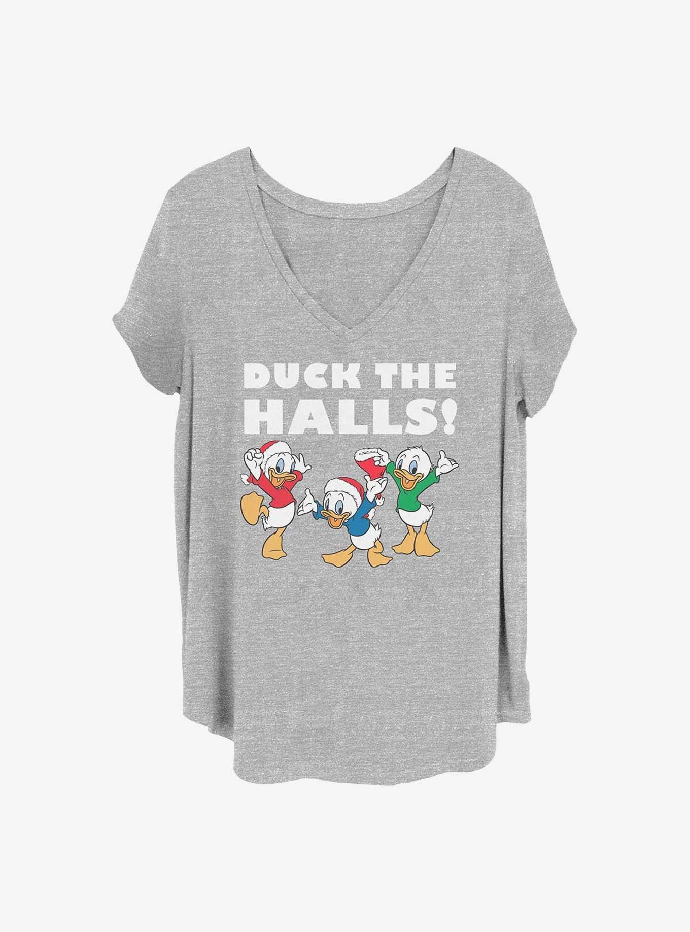 Disney Huey, Dewey & Louie Duck The Halls Holiday Girls T-Shirt Plus Size