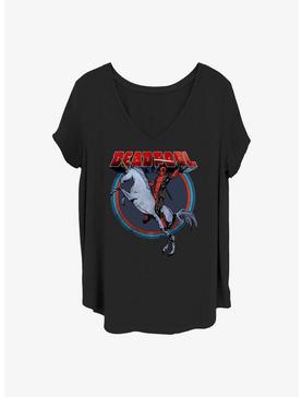 Marvel Deadpool On Unicorn Girls T-Shirt Plus Size, , hi-res