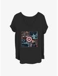 Marvel The Falcon and the Winter Soldier Hero Box Up Girls T-Shirt Plus Size, BLACK, hi-res