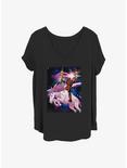 Marvel Deadpool Taco Unicorn Girls T-Shirt Plus Size, BLACK, hi-res