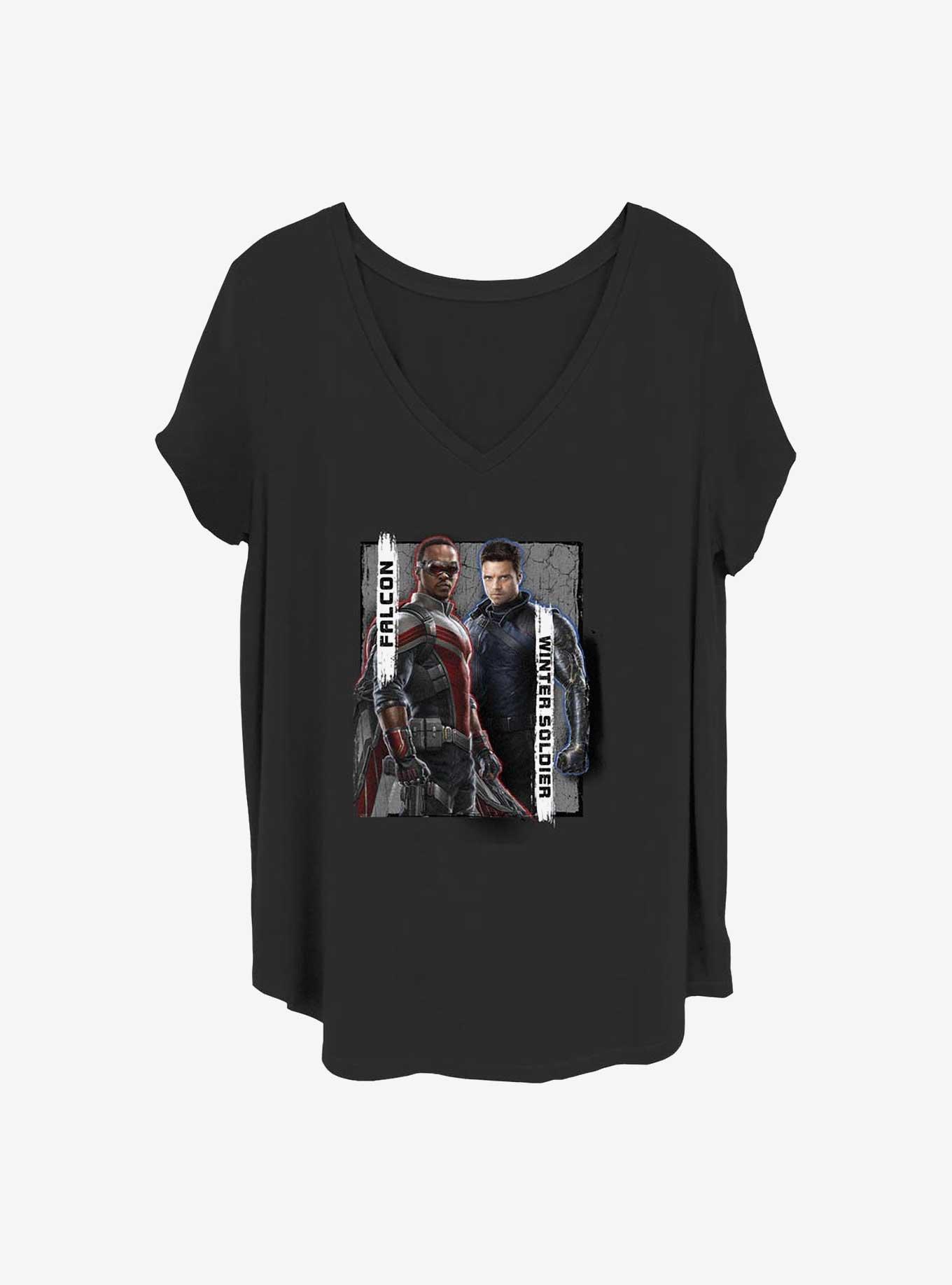 Marvel The Falcon and the Winter Soldier New Team Girls T-Shirt Plus Size, BLACK, hi-res