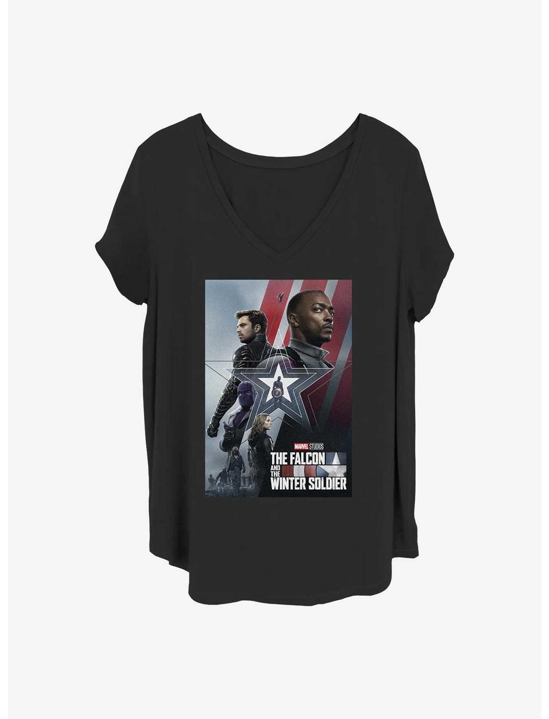 Marvel The Falcon and the Winter Soldier Partners Girls T-Shirt Plus Size, BLACK, hi-res