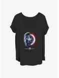 Marvel The Falcon and the Winter Soldier Sam And The Shield Girls T-Shirt Plus Size, BLACK, hi-res