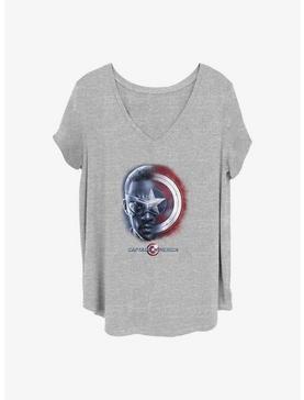 Marvel The Falcon and the Winter Soldier Sam And The Shield Girls T-Shirt Plus Size, HEATHER GR, hi-res