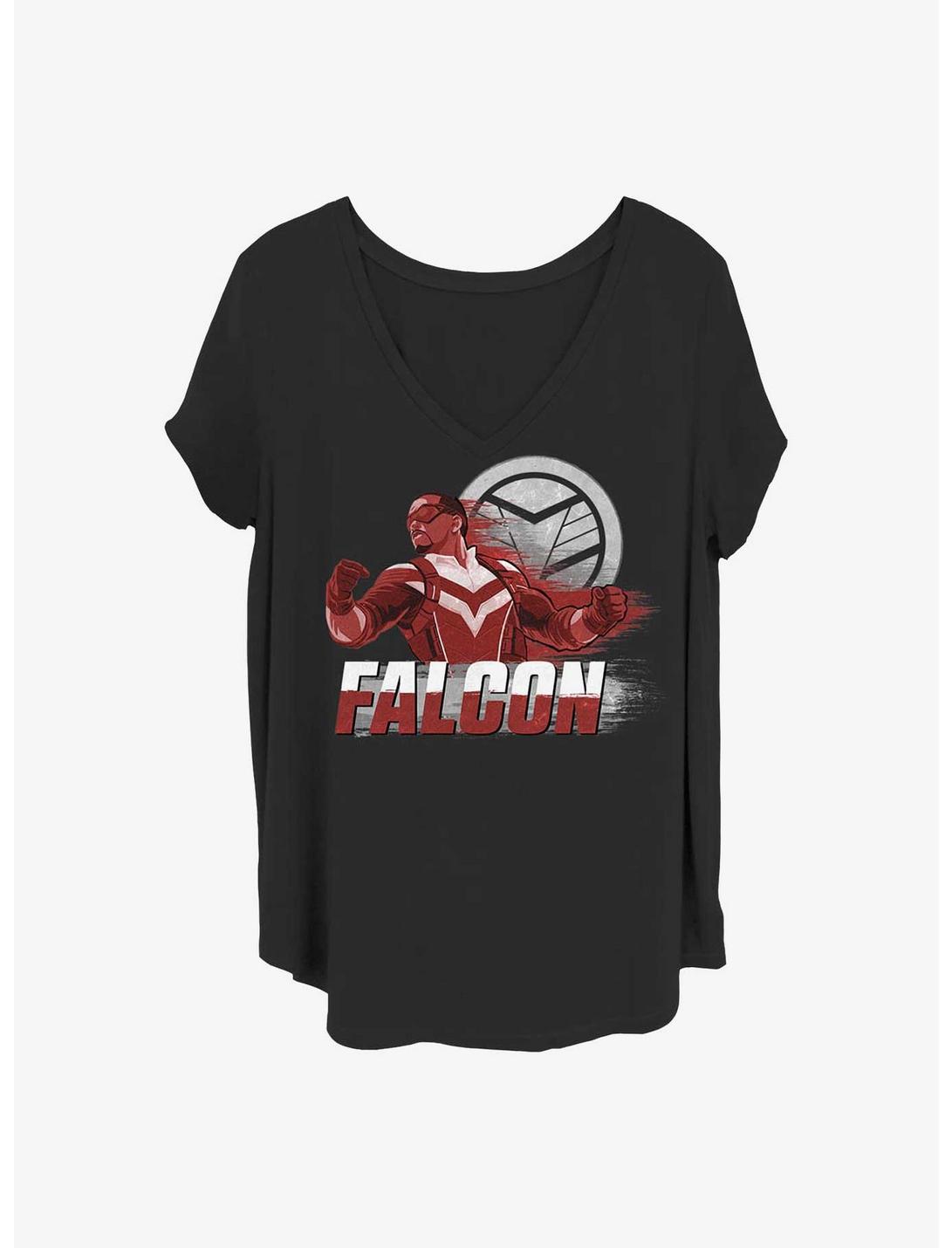 Marvel The Falcon and the Winter Soldier Falcon Speed Girls T-Shirt Plus Size, BLACK, hi-res