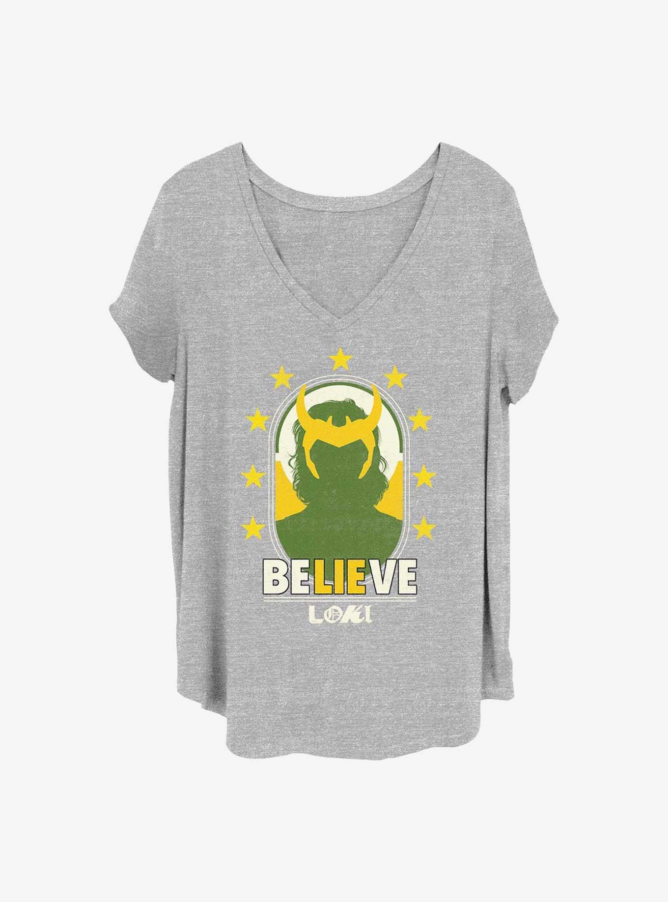 Marvel Loki Green And Gold Girls T-Shirt Plus Size, HEATHER GR, hi-res