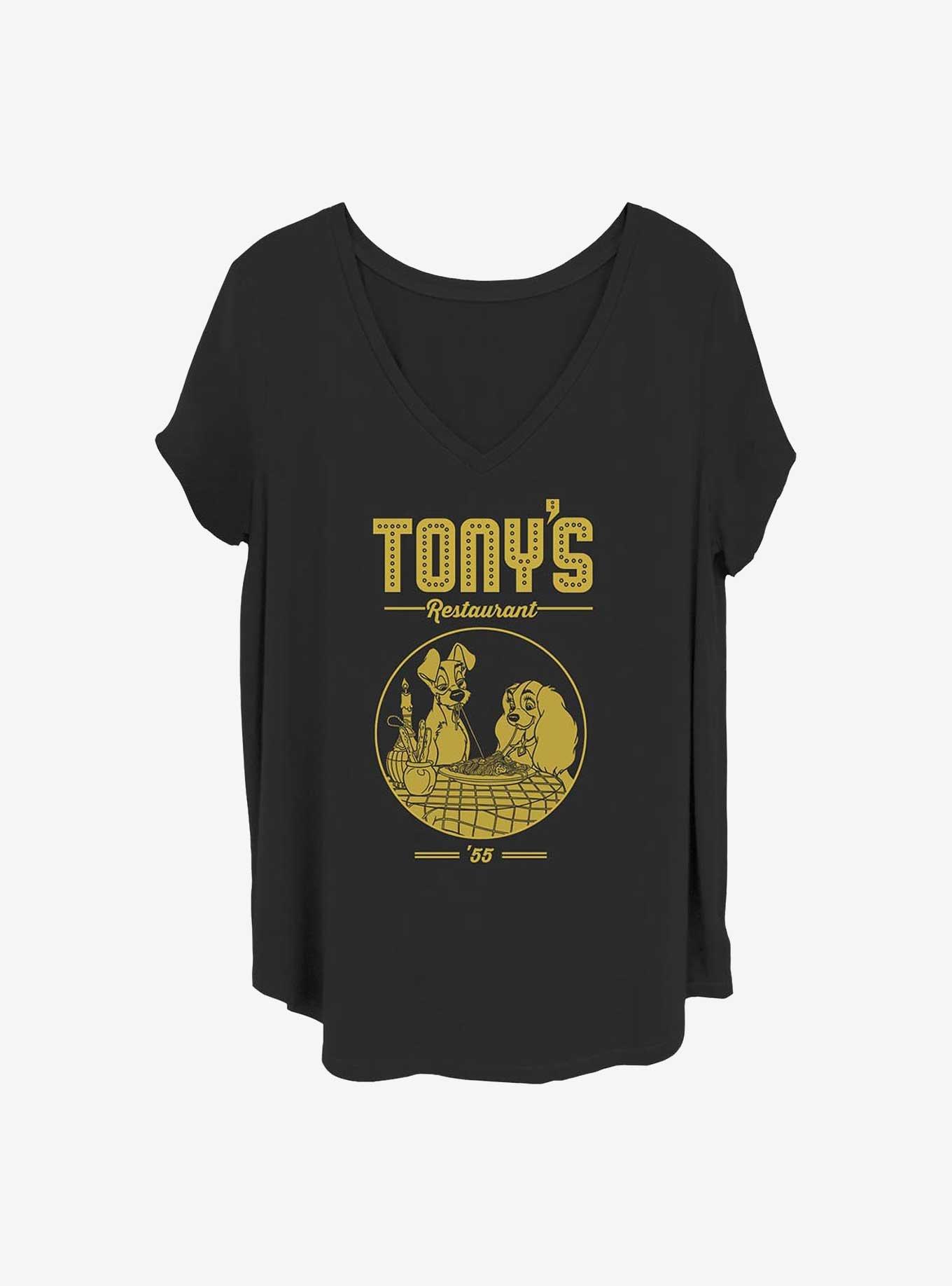 Disney Lady and the Tramp Tony's Restaurant Girls T-Shirt Plus Size, , hi-res