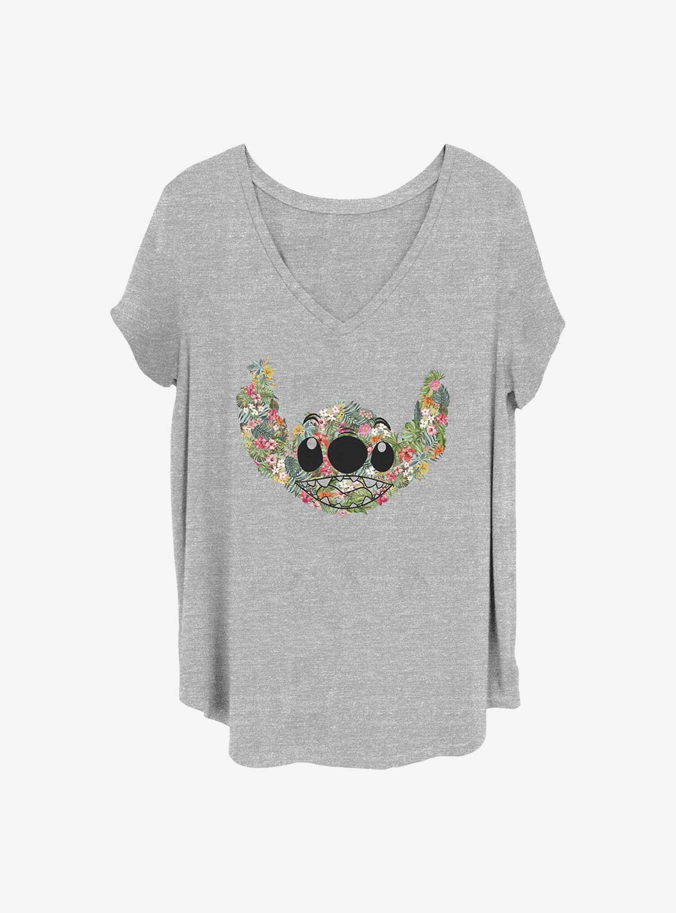 Disney Lilo & Stitch Flower Boy Girls T-Shirt Plus Size, HEATHER GR, hi-res