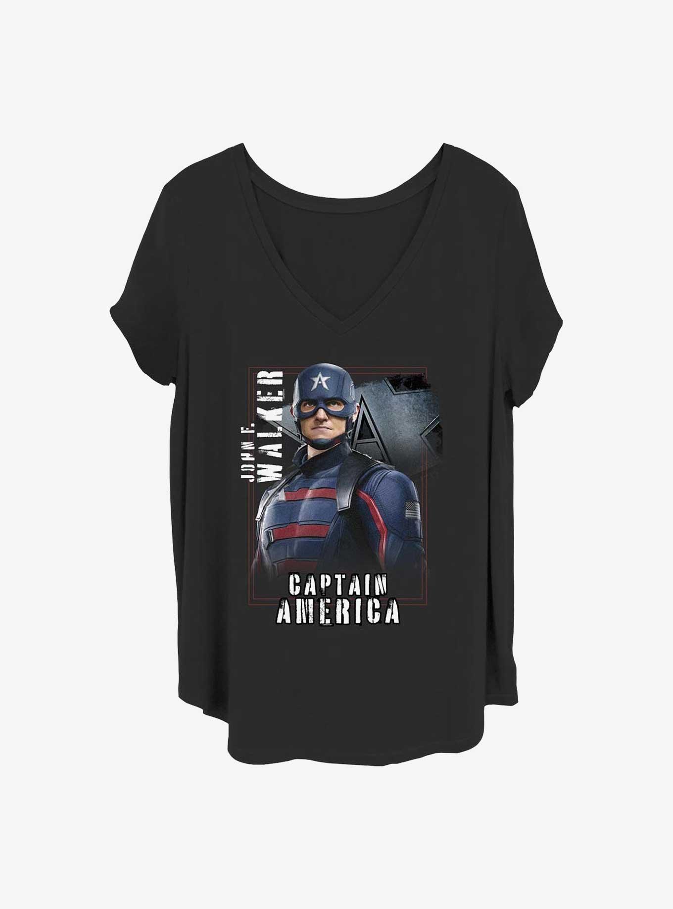Marvel The Falcon and the Winter Soldier Walker Hero Girls T-Shirt Plus Size, BLACK, hi-res